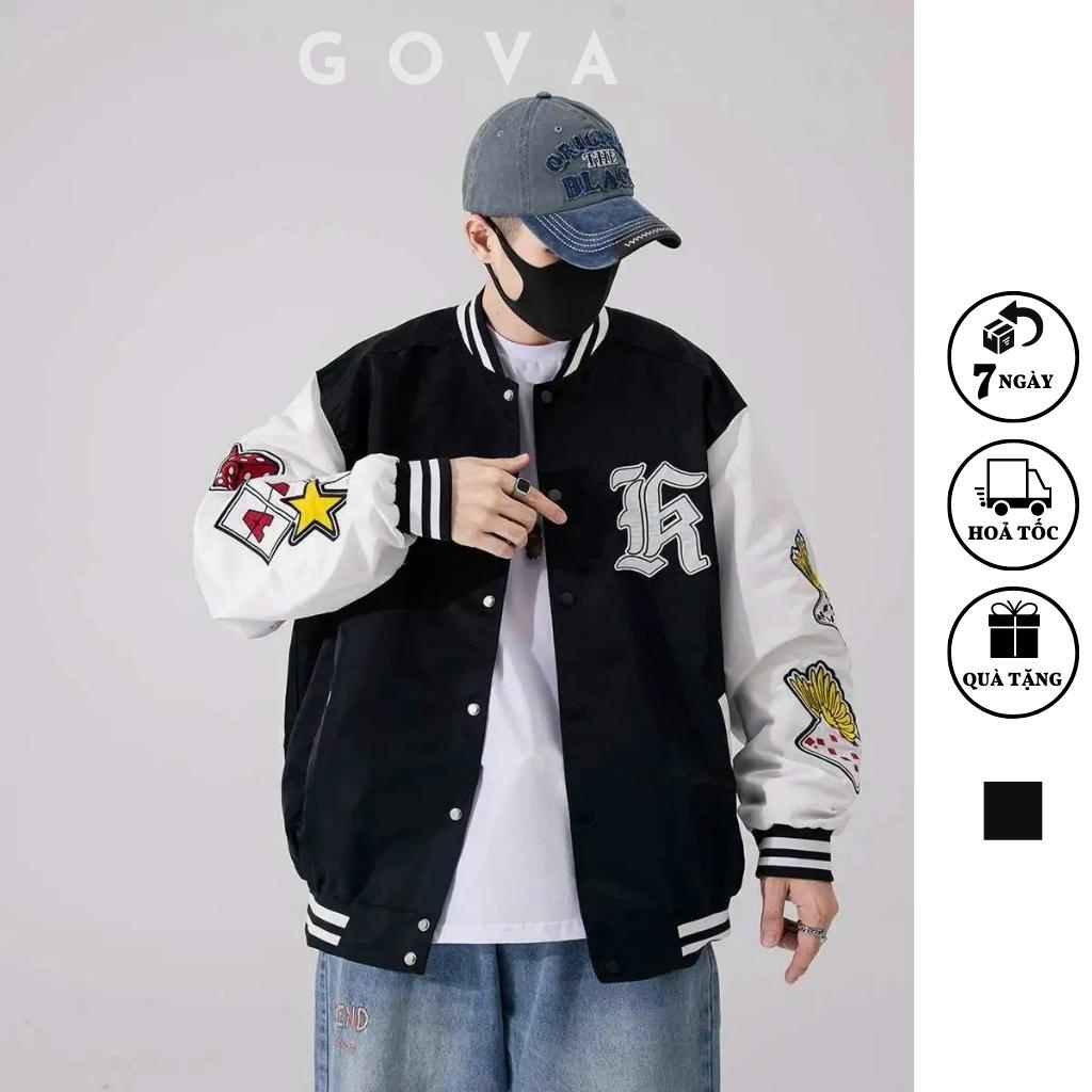 Áo khoác bomber dù THẦN BÀI nam nữ form rộng Unisex 2 lớp Chống Nắng Siêu Hot ulzzang Jacket Bomber GOVA