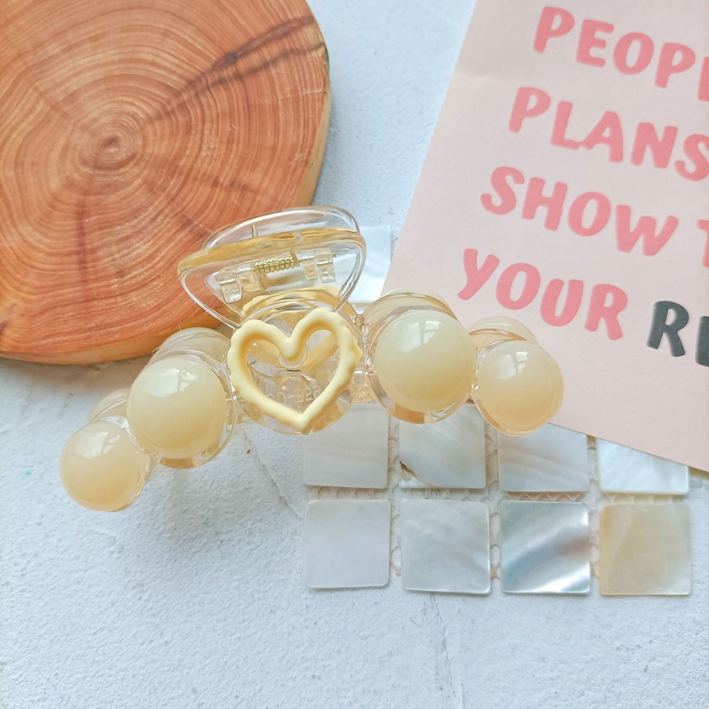 Kẹp Tóc Nhựa Resin Màu Sắc Ngọt Ngào Phong Cách Hàn Quốc Cổ Điển Cho Nữ