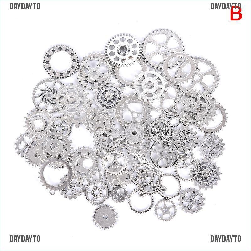 Set 70 Mặt Dây Chuyền Hình Bánh Răng Kim Loại 100Gram DIY