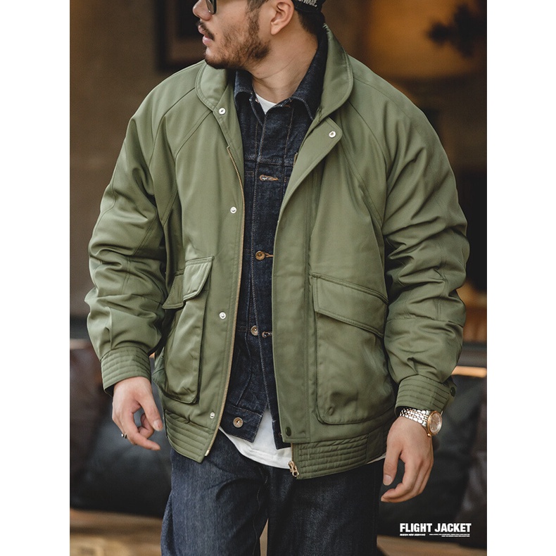 Áo khoác bomber Maden vải cotton dày giữ ấm mùa đông phong cách Nhật cá tính cho nam