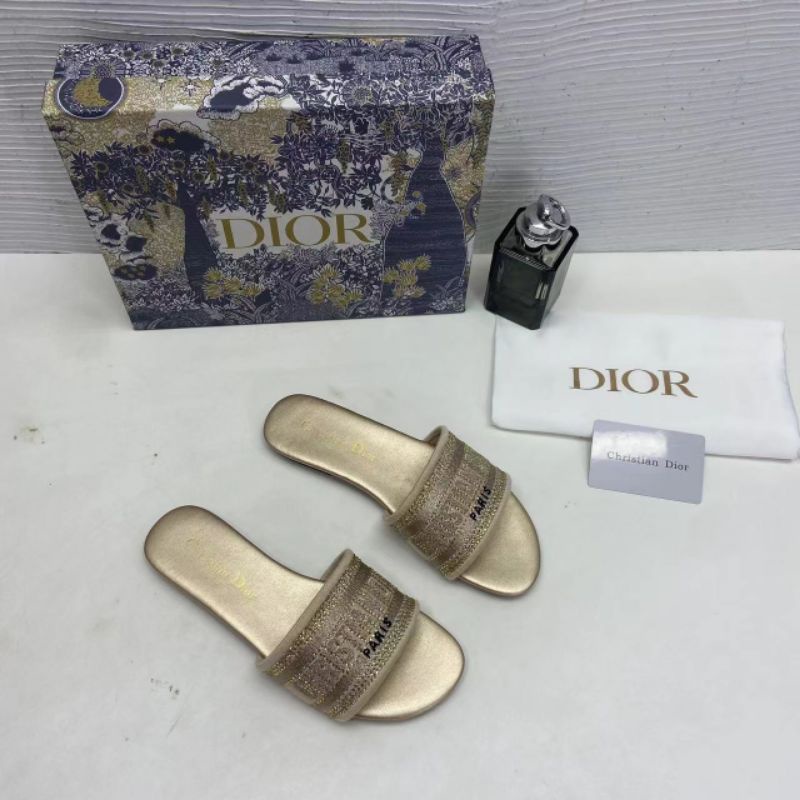 c Dép Lê Nữ Cd Quai Ngang Đính Đá Mềm Êm Fullbox Bill Túi Cao Cấp