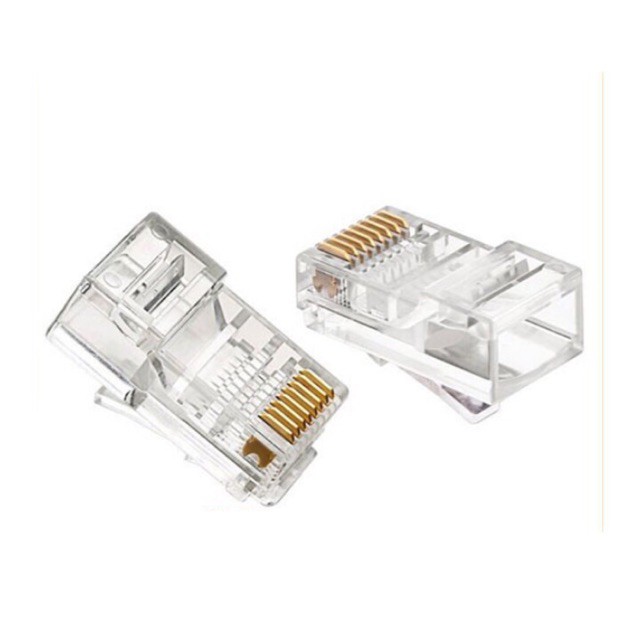 Đầu bấm dây mạng RJ 45 AMP túi 100 hạt