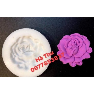 Khuôn silicon đóng bánh trung thu mặt hoa hồng 1c