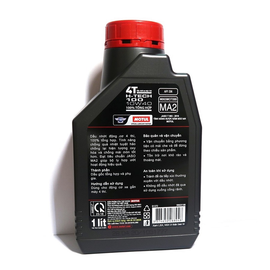 1,1L Nhớt Motul H-Tech 10W40 Cho Ex 150, Winner, Sonic, ...