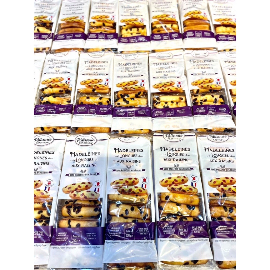 BÁNH BÔNG LAN NHO PHÁP 250G PATISSERIE TRADITION MADELEINES LONGUES
