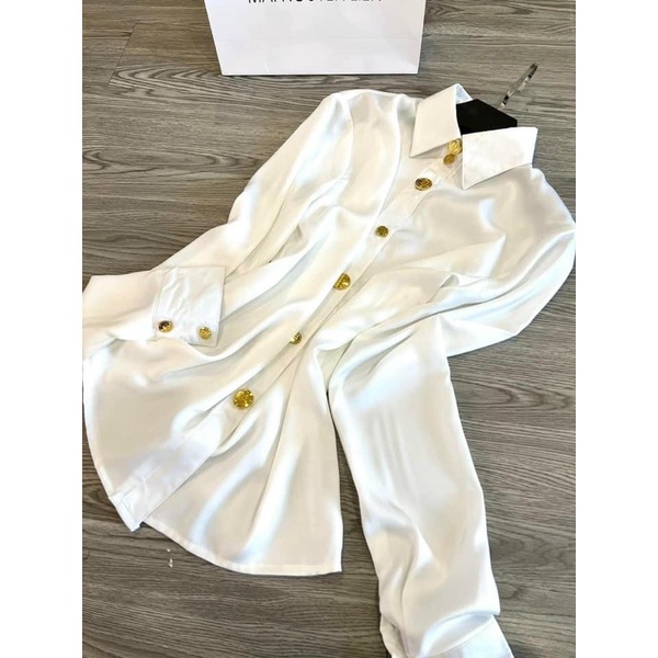 [Mã FAMARAL1 giảm 10K đơn 50K] ÁO SƠ MI LỤA KHUY ĐỒNG | BigBuy360 - bigbuy360.vn