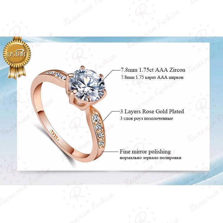 Nhẫn đính đá zircon thời trang cho nữ
