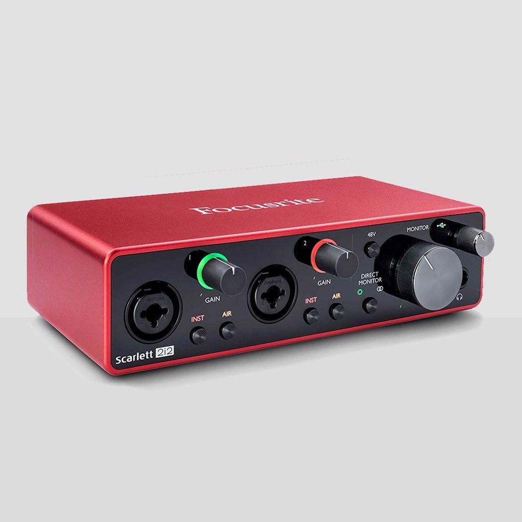 Sound Card Focusrite Scarlett 2i2 Gen 3 . Chuyên Dùng Cho Phòng Thu Âm , Hát Livestream Chuyên Nghiệp