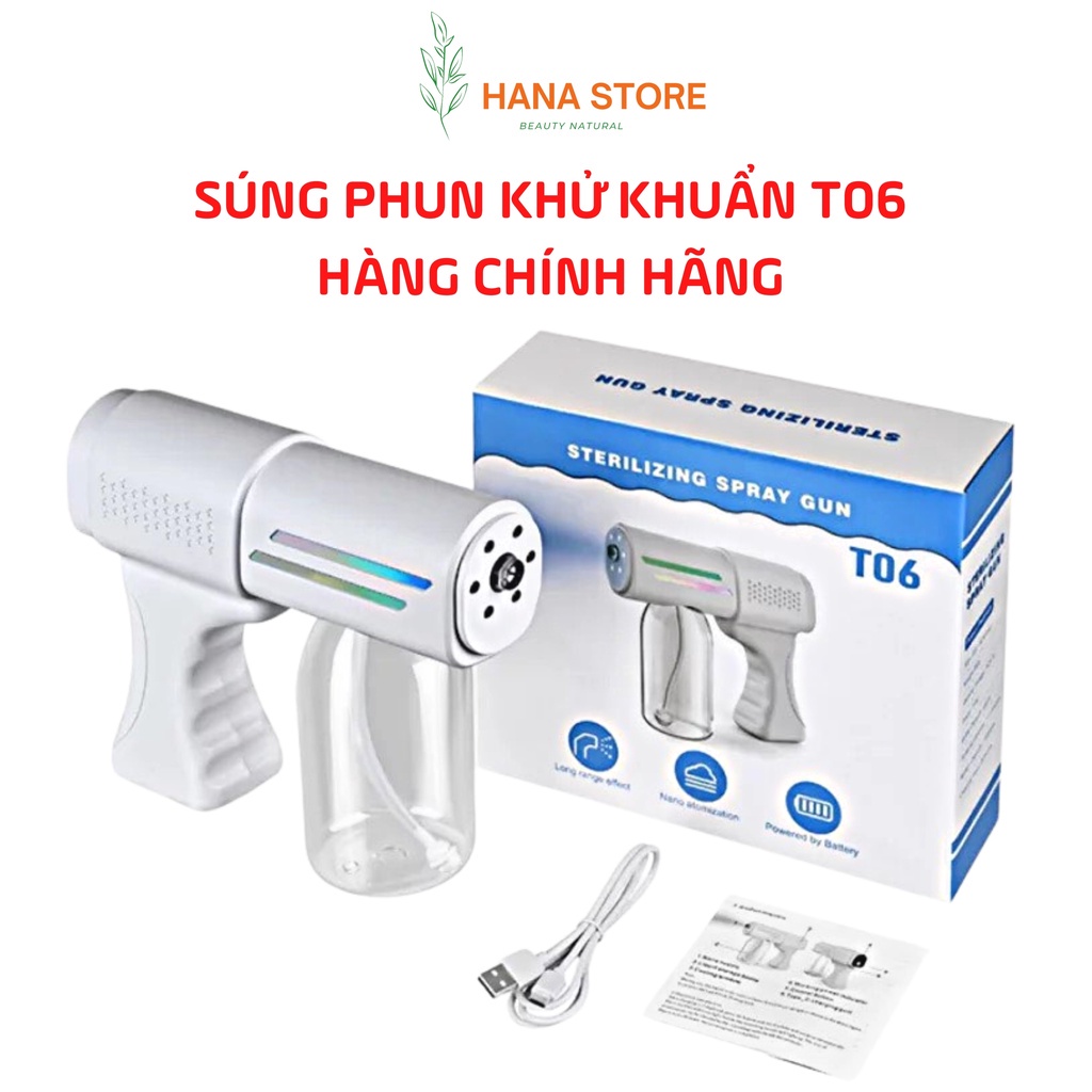 Máy phun khử khuẩn - máy xịt khuẩn NANO T06, tặng thêm vòi nối dài, phun sương cực mịn tiết kệm