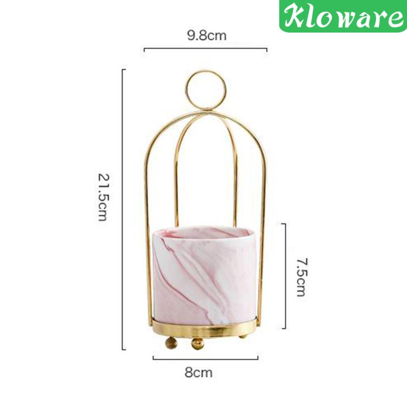 Lọ hoa bằng sứ có giá đỡ treo trang trí 01