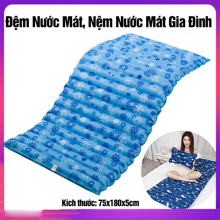 [BH 1 ĐỔI 1] Đệm Nước Mát, Nệm Nước Mát Gia Đình Cao Cấp Vải Thoáng Khí Chống Nước Tạo cảm giác êm dịu và giấc ngủ sâu