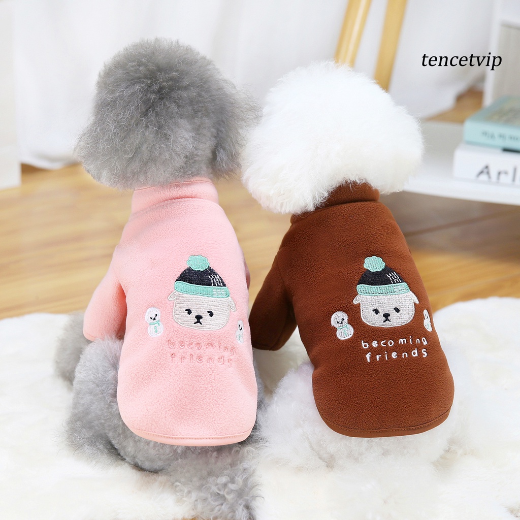 Áo nỉ giữ ấm họa tiết gấu hoạt hình dễ thương dành cho thú cưng