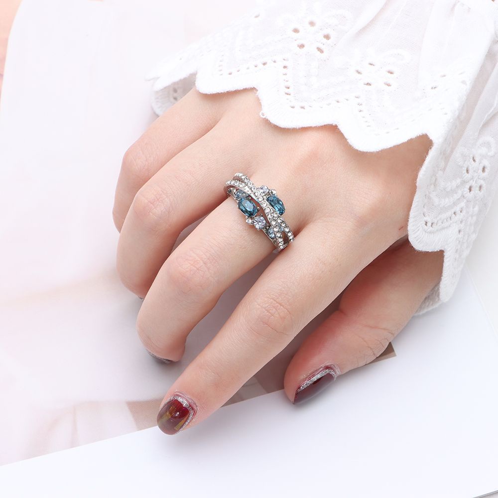 Nhẫn Cưới Tương Lai Mới|Moissanite|Phụ Nữ|Dây Chuyền Mặt Trái Tim Đính Đá Sang Trọng