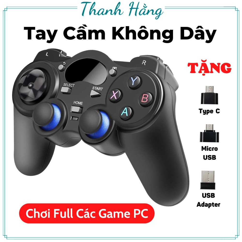 Tay Cầm Chơi Game Không Dây USB Bluetooth 2.4G Tương Thích Nhiều Thiết Bị PC/Laptop/Điện Thoại/TV Android/TV Box