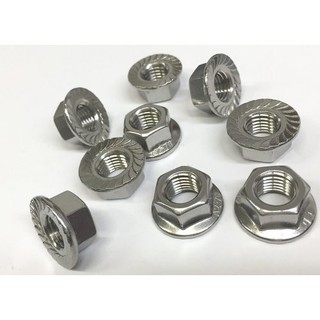 Đai ốc, ecu liền long đen inox 304 không gỉ m3 m4 m5 m6 m8