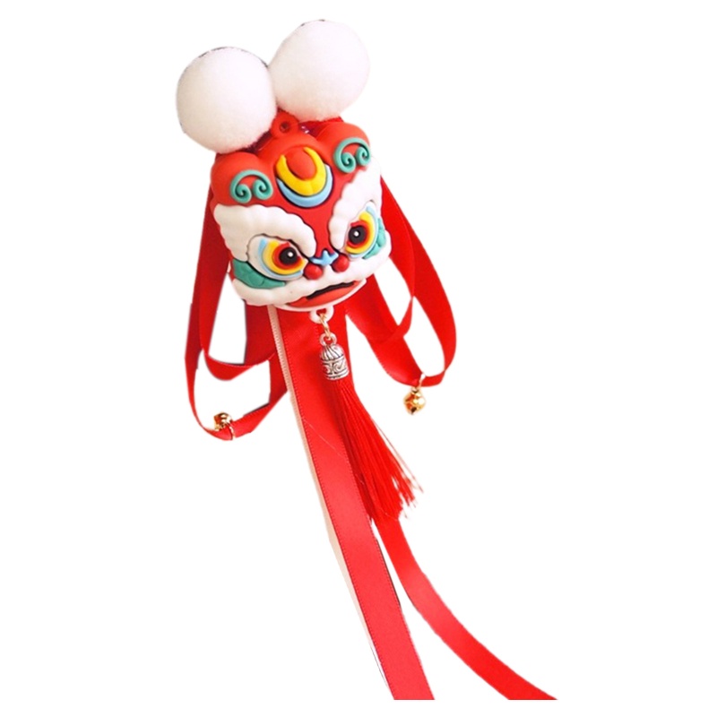 Kẹp Tóc Ruy Băng Tua Rua Hình Hổ Hóa Trang Nhân Vật Hoạt Hình Năm Mới