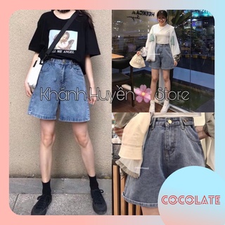 Sooc jean trơn🌸 quần short jean cạp cao siêu hót