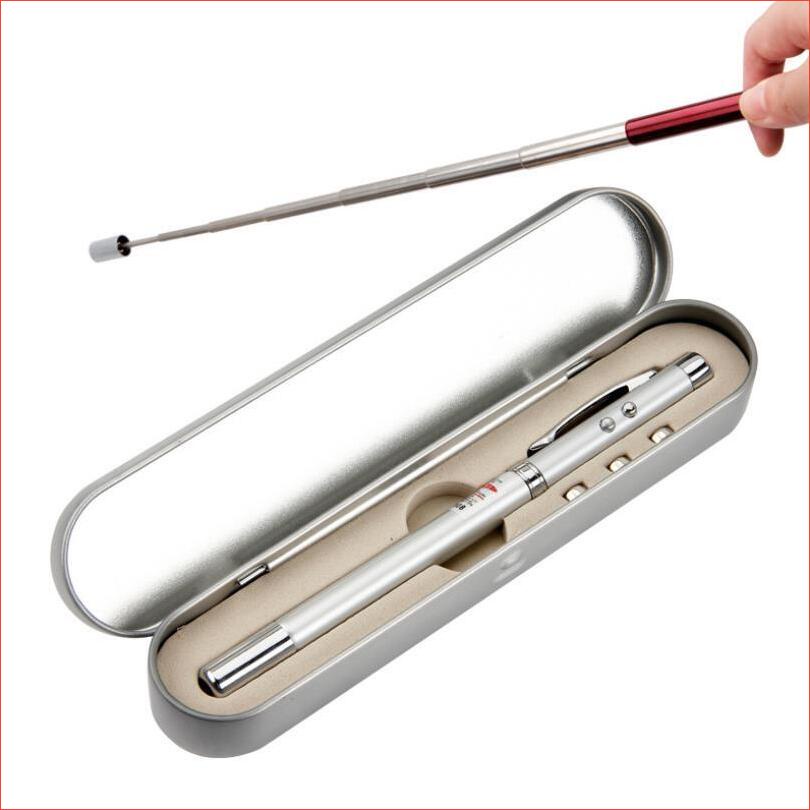 Bút chiếu Laser đỏ trợ giảng thuyết trình 4in1, bút Lazer chỉ bảng, slide powerpoint, bản đồ, bút Laze có đèn và anten