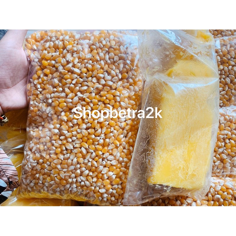 Combo 1kg ngô Mỹ + 300gr bơ nổ bỏng