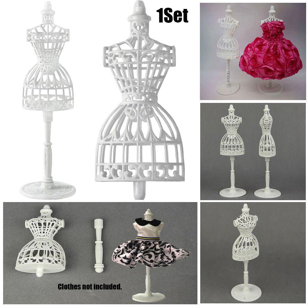 1 Set Ma Nơ Canh Rỗng Màu Trắng Dùng Để Trưng Bày Búp Bê DIY