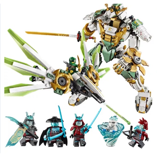 Đồ Chơi Lắp Ráp Kiểu LEGO Ninjago Mô Hình Người Máy Lloyd’s Titan Mech 4020 Ninja Blocks Series Với 929 Mảnh Ghép