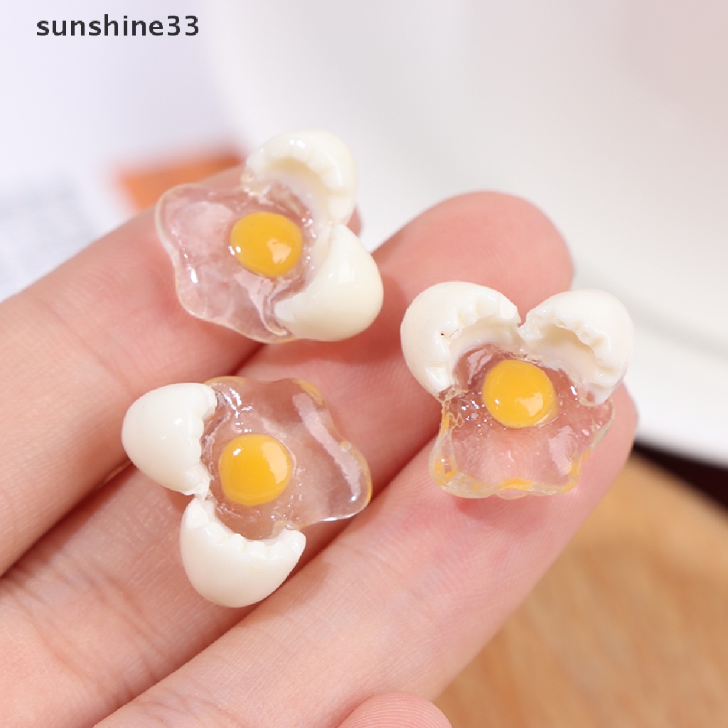 SU 5pcs 1:12 Dollhouse Miniature Mini Broken Egg Model DIY Kitchen Toys Accessories n