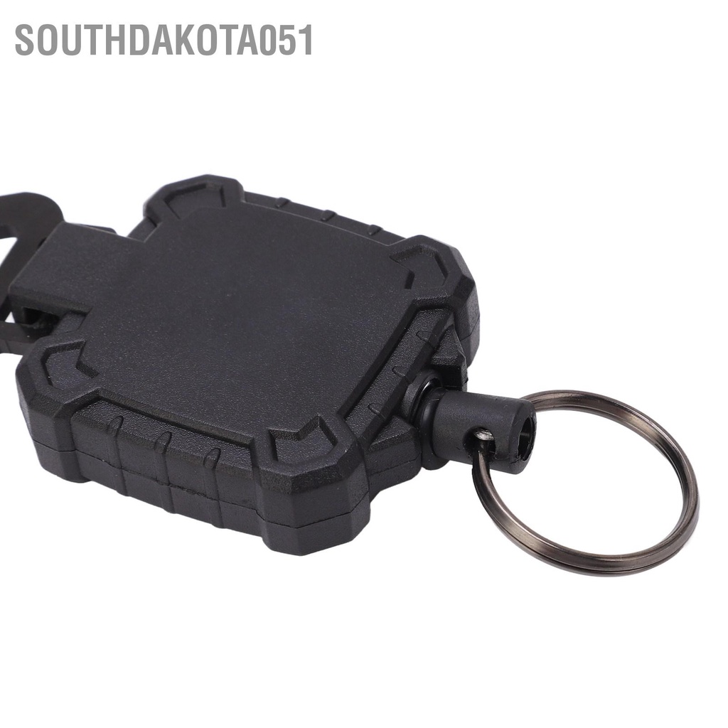 Southdakota051 Móc khóa có thể thu vào Chống thất lạc Chìa chống trộm Dây thép không gỉ Khóa dây Carabiner đàn hồi cao