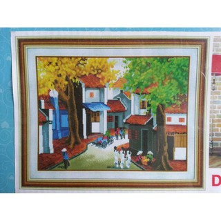 Tranh đính đá phố cổ Hà Nội DF050