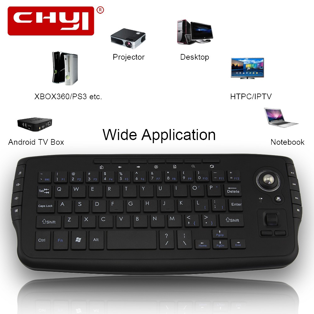 Chuột bàn phím 2.4G Mini không dây Trackball đa năng USB cho máy tính bảng/ máy tính bàn/ laptop