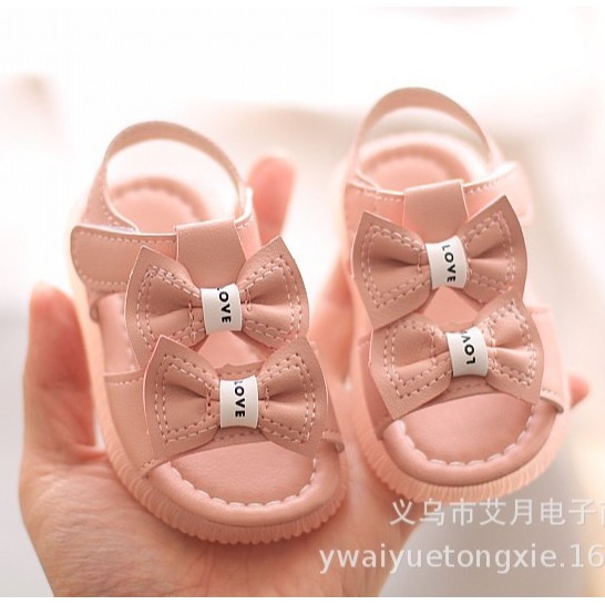 Giày bé gái - Sandal Nơ cho bé rất xinh cho bé gái từ 0-3 tuổi