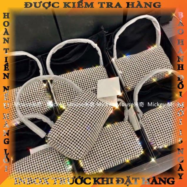 Túi xách nữ đeo chéo Clutch MC đính đá lấp lánh kim sa hàng cao cấp fullbox có hộp chinhlay
