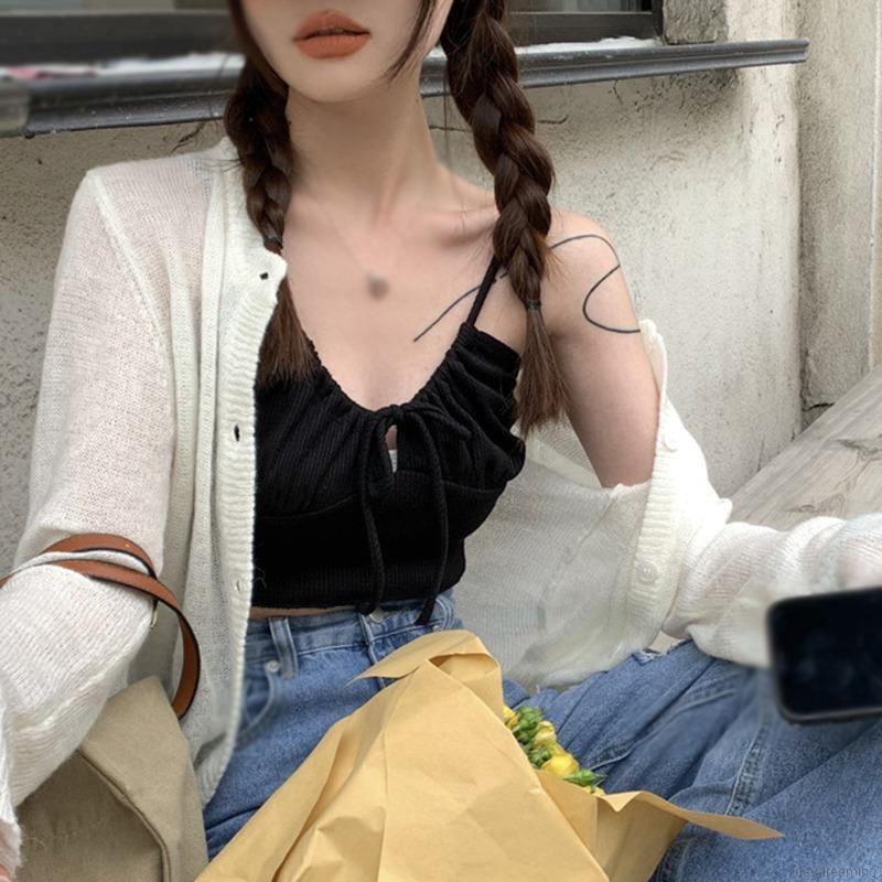 Áo Croptop Áo Tank Top Nữ Kẻ Sọc Dọc Thời Trang Mùa Hè Cho Nữ