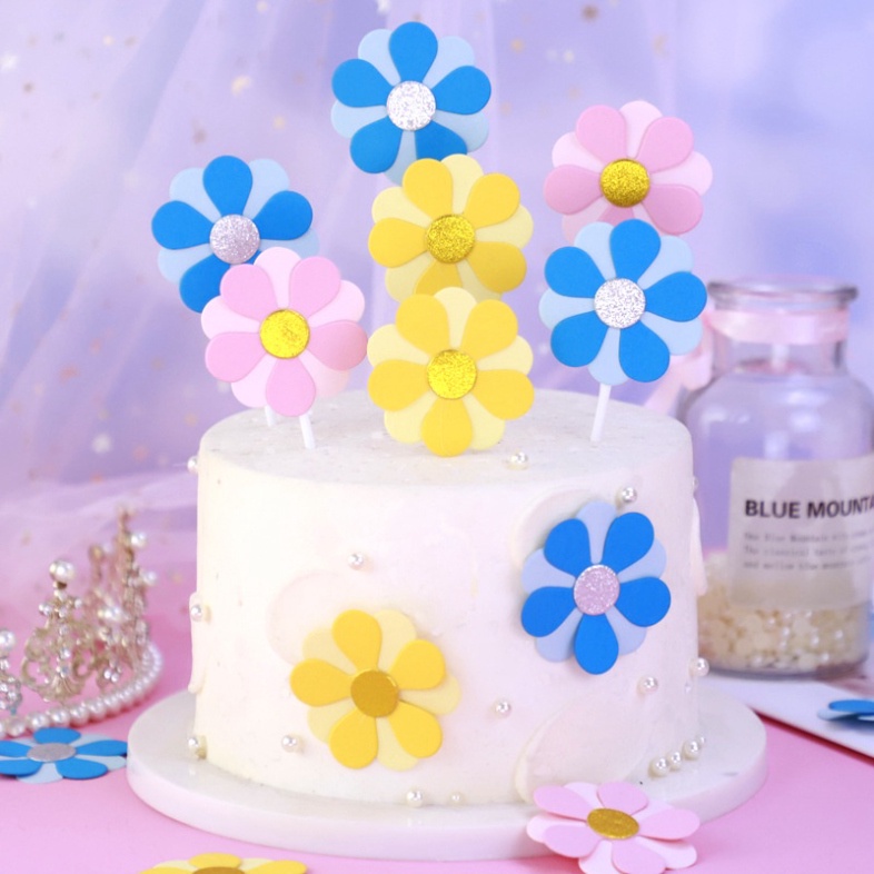 trang trí bánh sinh nhật [FREESHIP❤️] sét 5 bông hoa đẹp