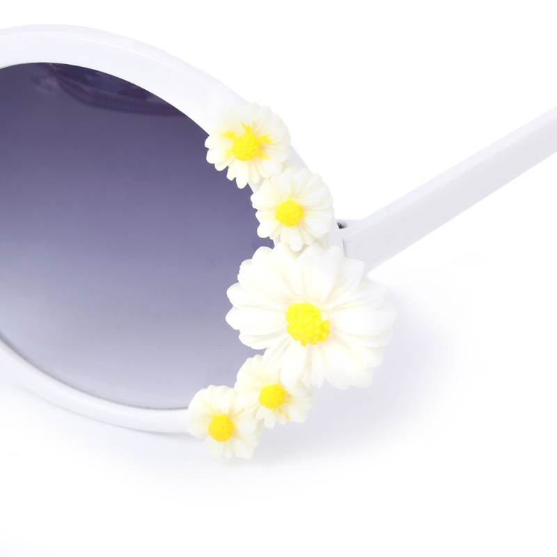 Kính Mát Gọng Tròn Phối Hoa Thời Trang Đi Biển Cho Nữ YOUYO