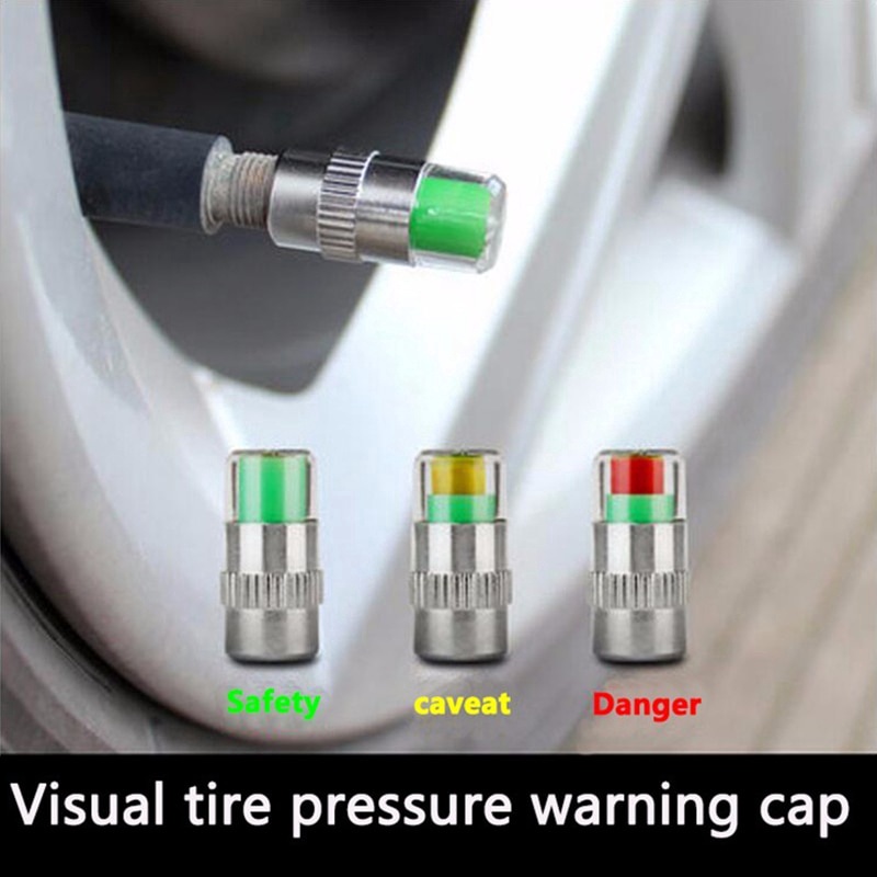 Bộ 4 Nắp đậy van bánh xe  cảnh báo áp suất bánh xe ô tô  xe hơi