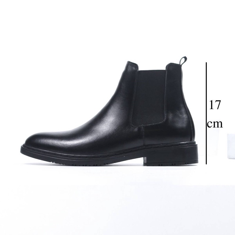 Giày boots nam Chelsea Boots Classic DA BÒ THẬT đế khâu Cao Cấp( đặt lùi 1 size)
