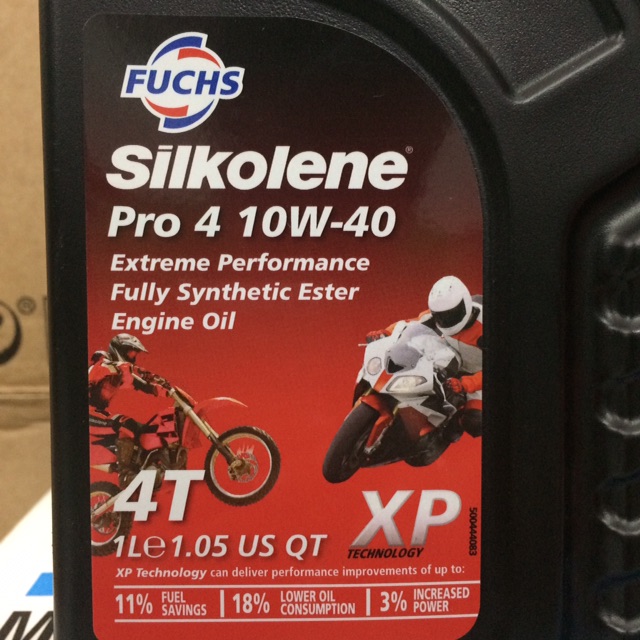 Nhớt Fuchs Silkolene Pro 4 10W-40 Mẫu Tem Châu Âu - Made in UK