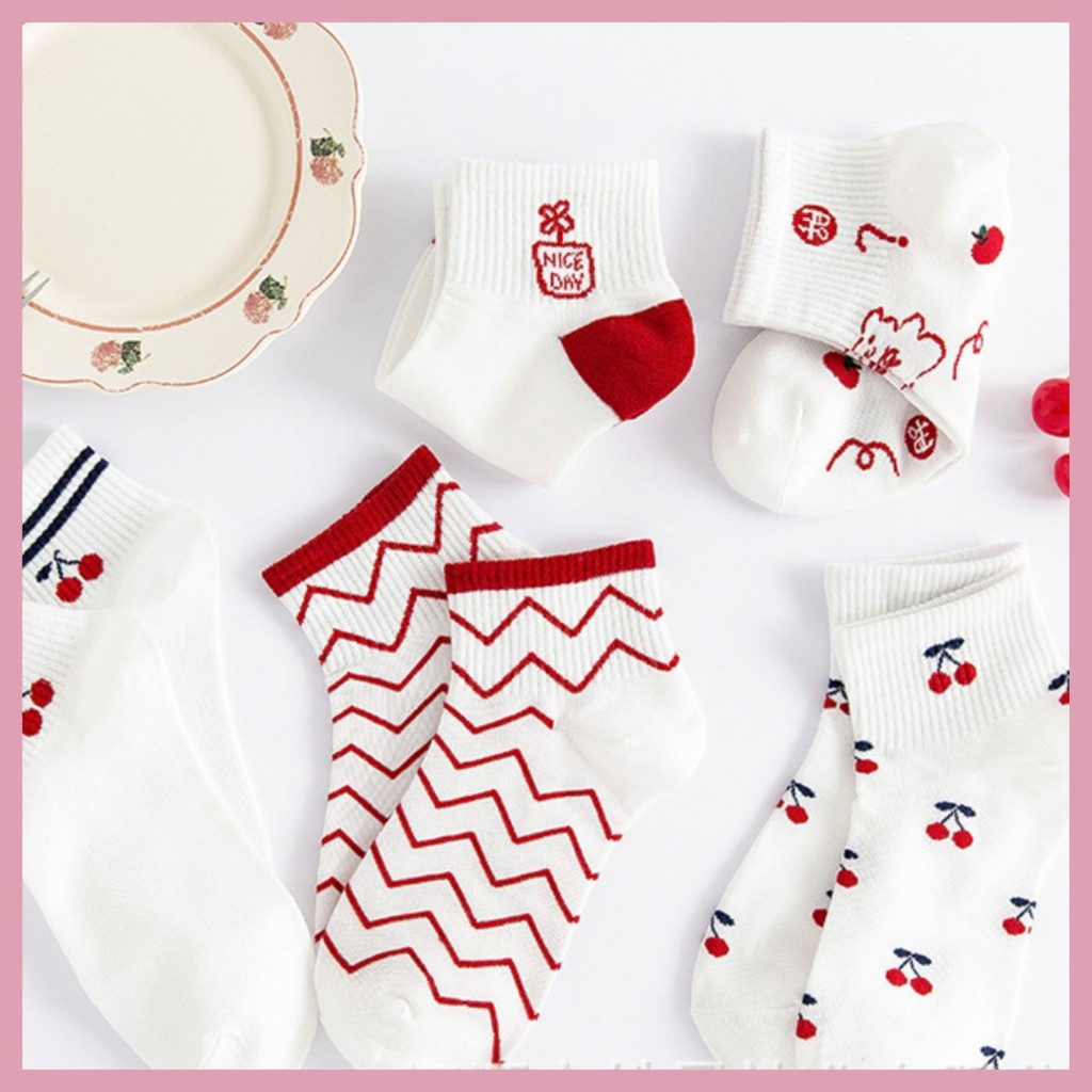 VỚ TẤT CỔ VỪA ĐỎ ULZZANG SIÊU XINH