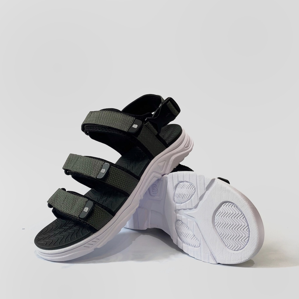 Giày Sandal Nam Nữ Unisex The BiLy Quai Ngang Dây Dù Đế Phylon Siêu Êm Nhẹ Màu Xám-BLDTMD04-Xám