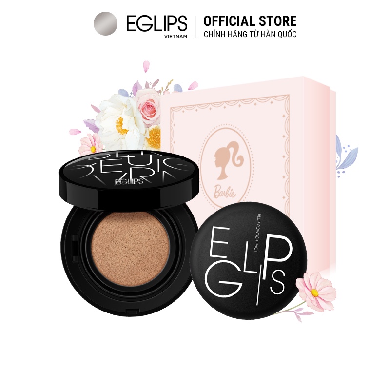 Flawless Skin Combo - 1 Phấn nước Blur Covering Cushion 12g + 1 Phấn phủ Blur/ Oil cut/ Glow Powder Pact 9g + Hộp Eglips