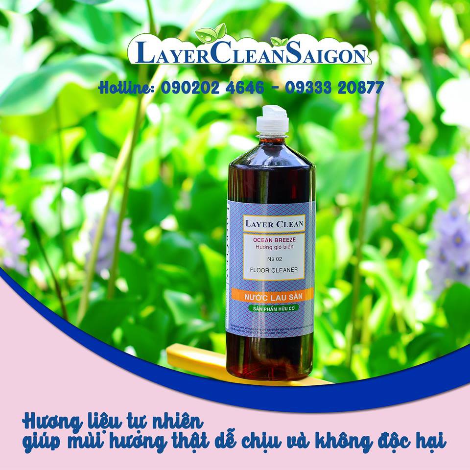 Nước rửa chén hữu cơ Layer Clean hương quả hồng 5l và chai lau sàn 1 ...