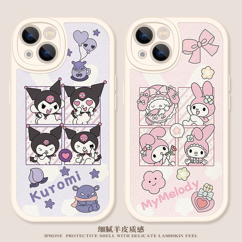 Ốp Điện Thoại Silicon Mềm Chống Sốc Hình kuromi Melody HELLO KITTY Cho IPhone 14 12 PRO 12 mini 11 13 PRO Max Xs Max XR 6 7 8 Plus
