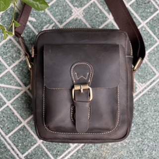 Túi  Đeo  Chéo  Nam Da Bò Sáp Nguyên Tấm Không Bong  Tróc HDB71