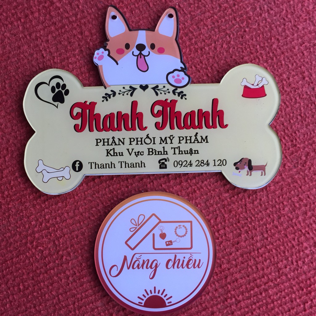 Biển hiệu mica ghép hình Cún cưng siêu xinh - Free thiết kế - in thương hiệu shop theo yêu cầu
