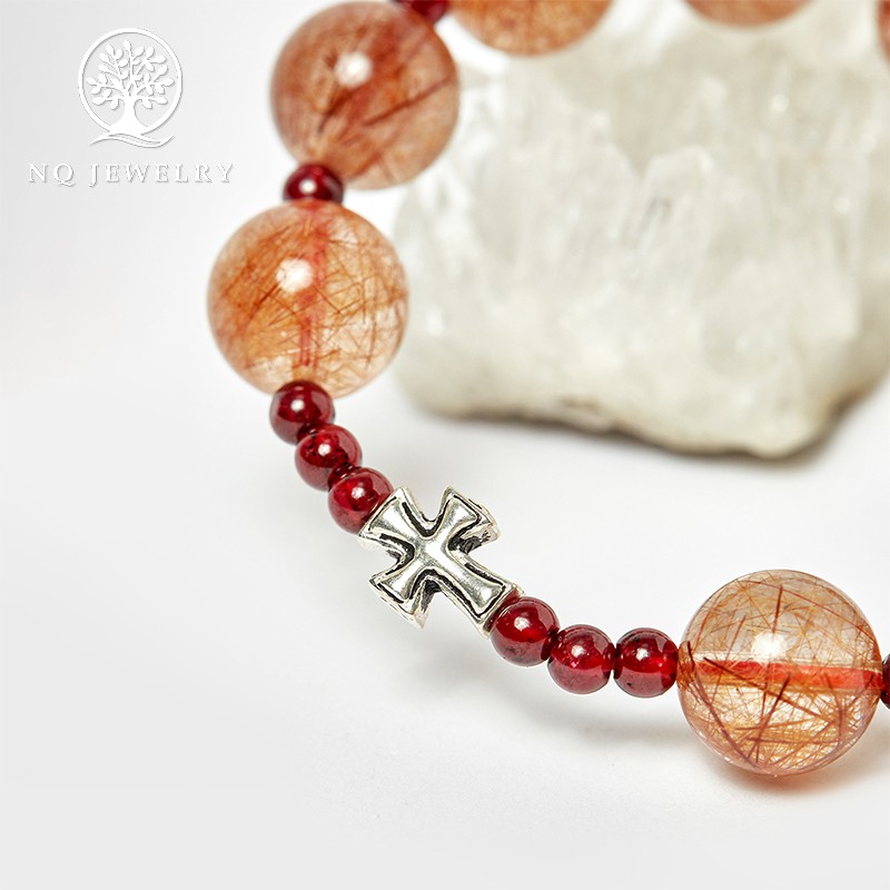 Vòng Mân Côi - Chuỗi Mân Côi Màu TA Tóc Đỏ - NQ Jewelry