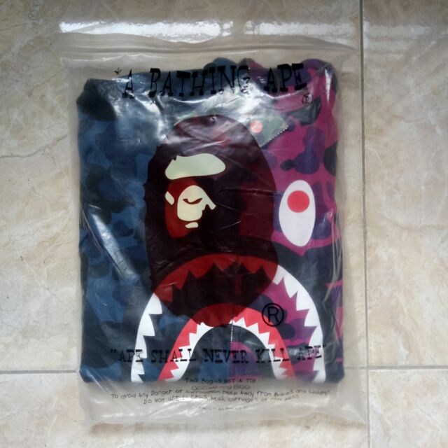 [Freeship]]Áo khoác Bape camo/Jacket Bape WGM tím xanh