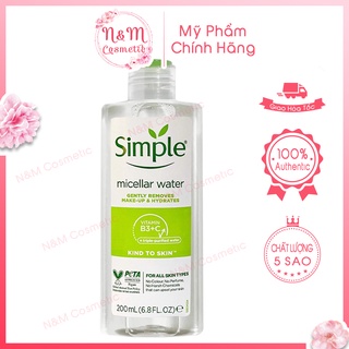 Nước Tẩy Trang Simple Micellar Cleansing Water 200ml - Mẫu mới