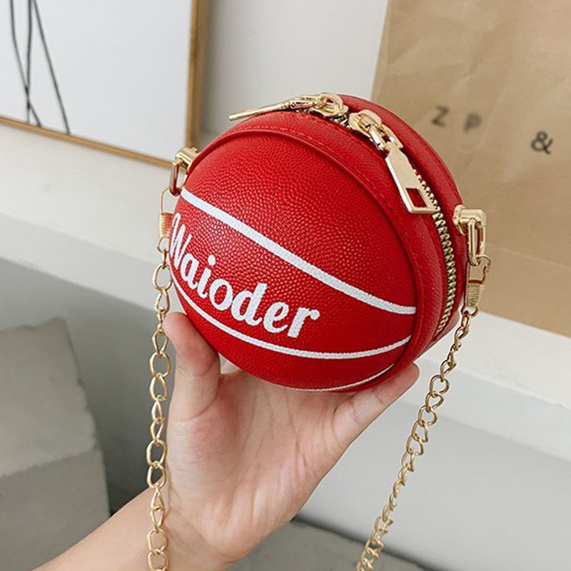 Túi xách messenger đeo chéo vai hình quả bóng rổ cho bé gái