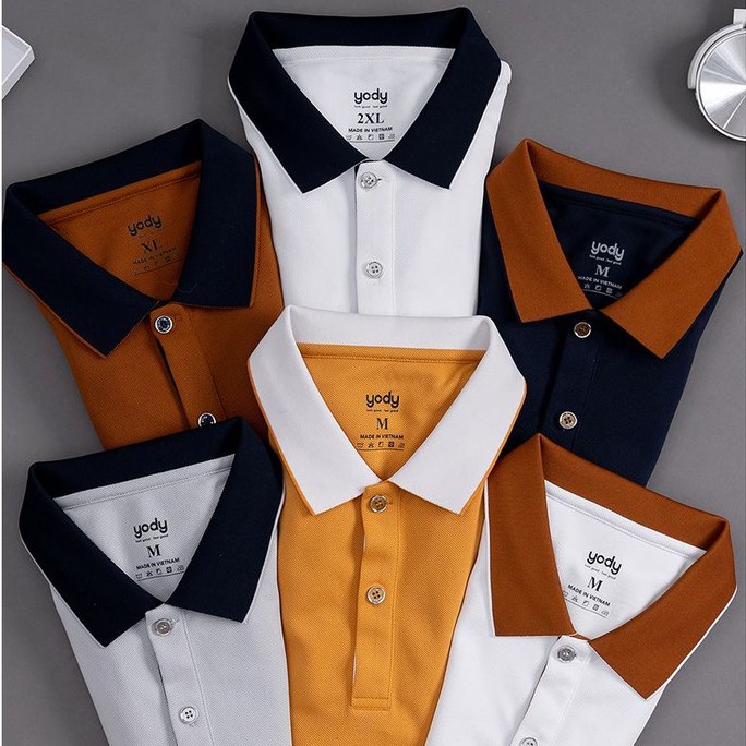 Áo polo cafe nam YODY thấm hút tốt, chống tIa UV hữu hiệu - APM3635 | BigBuy360 - bigbuy360.vn