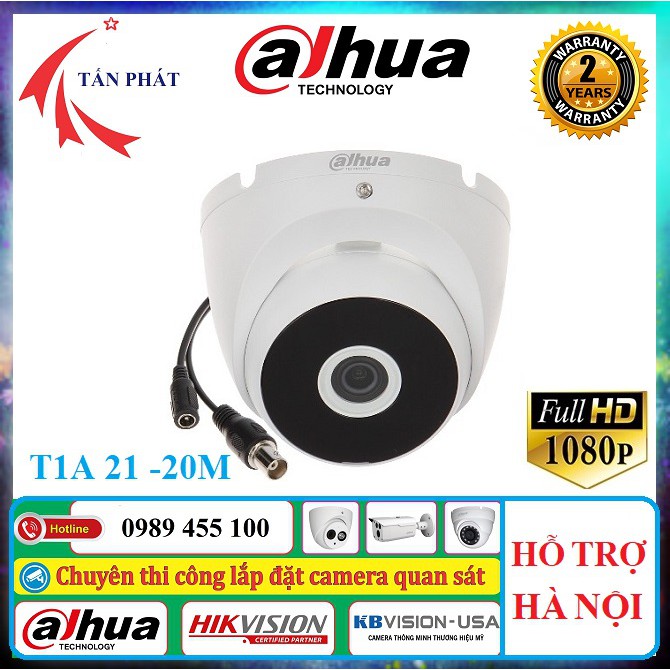 Camera 2MP Dahua 1080P HAC - T1A21P T2A21P [Chính hãng Dahua DSS - Bảo Hành 24TH] | BigBuy360 - bigbuy360.vn